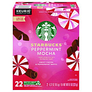 Starbucks Peppermint Mocha K-Cup, 22/Box, 4/Carton (12437832CT)