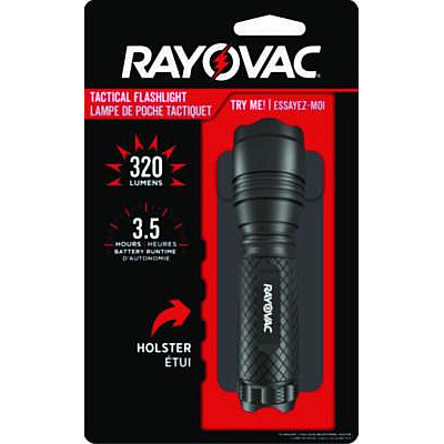 Rayovac LED Aluminum Flashlight, 3 AAA Batteries (Included), Black (RN3AAABXT)