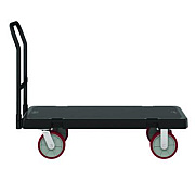 Suncast Commercial Resin Platform Truck, 1,600 lb Capacity, 24.25 x 52.25 x 41, Black (PDPT2448)