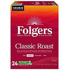 Folgers Gourmet Selections Classic Roast Coffee K-Cups, 24/Box (6685)