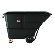 Suncast Commercial 2 cu yd Heavy Duty Tilt Truck, Forkliftable Frame, 2,300 lb Capacity, Black/Red (RMTTHD200)