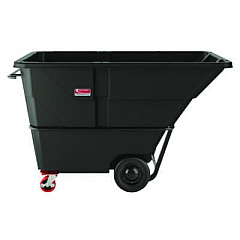 Suncast Commercial 2 cu yd Heavy Duty Tilt Truck, Forkliftable Frame, 2,300 lb Capacity, Black/Red (RMTTHD200)