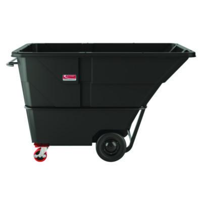 Suncast Commercial 2 cu yd Heavy Duty Tilt Truck, Forkliftable Frame, 2,300 lb Capacity, Black/Red (RMTTHD200)