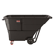 Suncast Commercial 1.5 cu yd Standard Duty Tilt Truck, Forkliftable Frame, 1,300 lb Capacity, Black/Red (RMTTSD150)