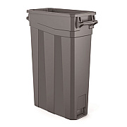 Suncast Commercial 23 Gallon Resin Slim Trash Can, Plastic, Gray (TCNH2030)
