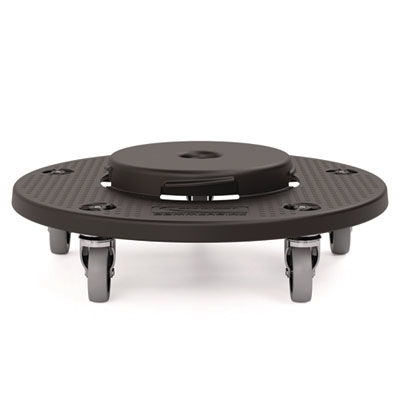 Suncast Commercial Utility Trash Can Dolly, 350 lb Capacity, 20.75" x 6.5", Black, 2/Pack (TCUDOLLY2A)