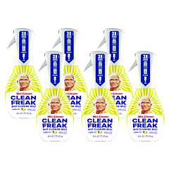 Mr. Clean Clean Freak Deep Cleaning Mist Multi-Surface Spray, Lemon, 16 oz Spray Bottle, 6/Carton (79129)