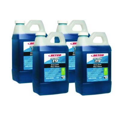 Betco FastDraw 19 Green Earth Glass Cleaner, Pleasant Scent, 2 L Bottle, 4/Carton (5354700)