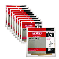 Sanitaire Commercial Upright Vacuum Cleaner Replacement Bags, Style LS, 5/Pack, 10 Packs/Carton (63256A10CT)