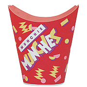 SOLO Grease-Resistant Paper Munchie Cup Containers, ProPlanet Seal, 9 oz, 3.44" Diameter x 7.23" h, Munchies Design, 500/Carton (GF90)