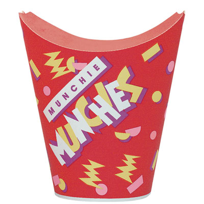 SOLO Grease-Resistant Paper Munchie Cup Containers, ProPlanet Seal, 9 oz, 3.44" Diameter x 7.23" h, Munchies Design, 500/Carton (GF90)