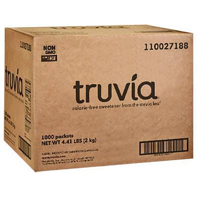 Truvia Natural Sugar Substitute, 0.07 oz Packet, 1,000/Carton (BBD02057)