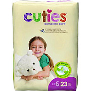 Cuties Premium Jumbo Diapers, Size 6, 35 lbs and Up, 92/Carton (CR6001)