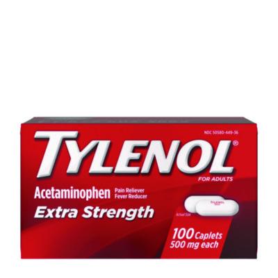 Tylenol Extra Strength Pain Reliever Caplets, 100 Count (044909)