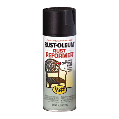 Rust-Oleum Stops Rust Rust Reformer Spray, Black, 10.25 oz Aerosol Can, 6/Carton (215215)
