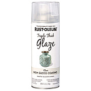 Rust-Oleum Specialty Triple Thick Glaze Spray Paint, High Gloss Clear, 12 oz Aerosol Can, 6/Carton (301416)
