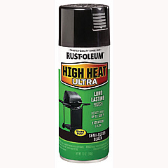 Rust-Oleum High Heat Enamel Spray Paint, Semi-Gloss Black, 12 oz Aerosol Can (241169EA)