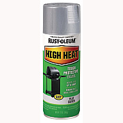 Rust-Oleum High Heat Enamel Spray Paint, Flat Silver, 12 oz Aerosol Can, 6/Carton (7716830)
