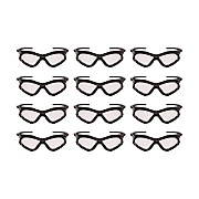 KleenGuard V30 Nemesis Foam Safety Glasses, Black Half Frame, Clear Dual Lens, 12/Carton (65335)
