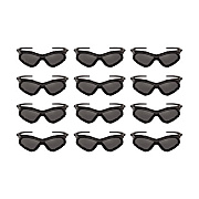 KleenGuard V30 Nemesis Foam Safety Glasses, Black Half Frame, Smoke Dual Lens, 12/Carton (65336)