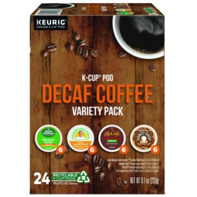 Green Mountain Coffee Decaf Variety Coffee K-Cups, Assorted Flavors, 0.38 oz K-Cup, 24/Box (9977)