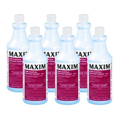 Maxim AFBC Acid-Free Restroom Cleaner, Safe-to-Ship, Fresh Scent, 32 oz Bottle, 6/Carton (03600086)
