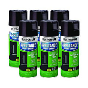 Rust-Oleum Specialty Appliance Epoxy Spray Paint, Gloss Black, 12 oz Aerosol Can, 6/Carton (7886830)