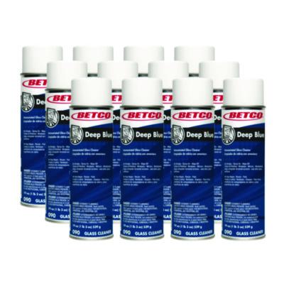 Betco Deep Blue Glass and Surface Cleaner, Characteristic Scent, 19 oz Aerosol Can, 12/Carton (902300)