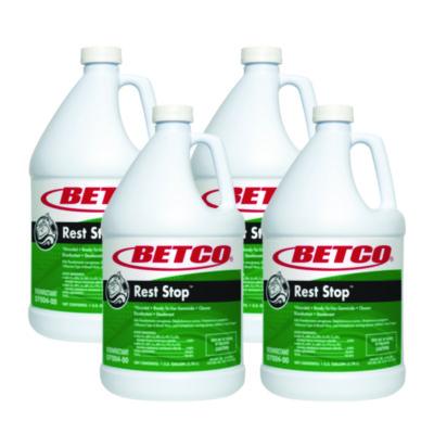 Betco Rest Stop Non-Acid Bowl and Restroom Cleaner, Floral Fresh Scent, 1 gal Bottle, 4/Carton (700400)