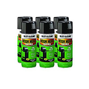 Rust-Oleum High Heat Enamel Spray Paint, Semi-Gloss Black, 12 oz Aerosol Can, 6/Carton (241169)