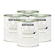 Rust-Oleum Ultra Matte Chalked Paint, Matte White, Quart Can, 2/Carton (285140)