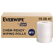 Everwipe by Tork Chem-Ready Wiping Rolls, 1-Ply, 12 x 12, White, 90 Sheets, 6 Rolls/Carton (192841)