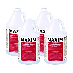Maxim Germicidal Cleaner, Lemon Scent, 1 gal Bottle, 4/Carton (04100041)
