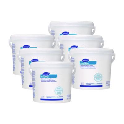 Diversey Easywipe Disposable Wiping Refill, 8.63 x 24.88, White, 125/Bucket, 6/Carton (5768748)