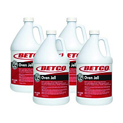 Betco Oven Jell Cleaner, Lemon Scent, 1 gal Bottle, 4/Carton (1390400)