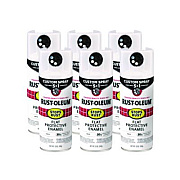 Rust-Oleum Stops Rust 5-in-1 Spray Paint, Flat White, 12 oz Aerosol Can, 6/Carton (376856)