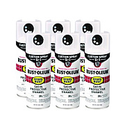 Rust-Oleum Stops Rust 5-in-1 Spray Paint, Satin White, 12 oz Aerosol Can, 6/Carton (376870)