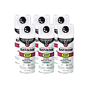 Rust-Oleum Stops Rust 5-in-1 Spray Paint, Gloss White, 12 oz Aerosol Can, 6/Carton (376886)