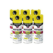 Rust-Oleum Stops Rust 5-in-1 Spray Paint, Gloss Sunburst Yellow, 12 oz Aerosol Can, 6/Carton (376898)