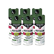 Rust-Oleum Stops Rust 5-in-1 Spray Paint, Satin Earthy Green, 12 oz Aerosol Can, 6/Carton (383421)