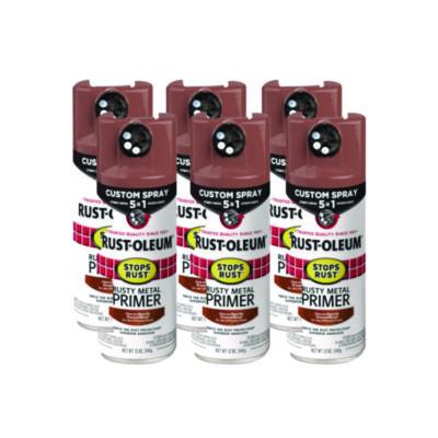 Rust-Oleum Stops Rust 5-in-1 Spray Paint, Rusty Metal, 12 oz Aerosol Can, 6/Carton (384755)
