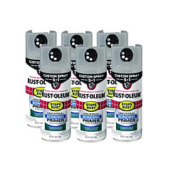 Rust-Oleum Stops Rust 5-in-1 Spray Paint, Gray, 12 oz Aerosol Can, 6/Carton (384761)
