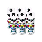 Rust-Oleum Stops Rust 5-in-1 Spray Paint, White, 12 oz Aerosol Can, 6/Carton (384759)