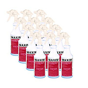 Maxim Germicidal Cleaner, Lemon Scent, 32 oz Bottle, 12 Bottles and 1 Trigger Sprayer/Carton (04100012)