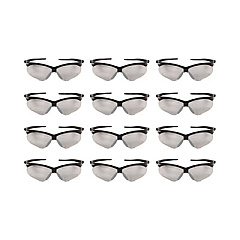 KleenGuard Nemesis Safety Glasses, Black Half Frame, Clear Dual I/O Lens (25685)
