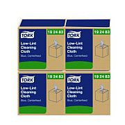 Tork Low-Lint Cleaning Cloths, 1-Ply, 15 x 15, Blue, 240 Sheets, 4 Boxes/Carton (192483)