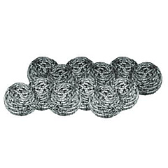 Boardwalk Stainless Steel Scrubber, Medium Size, Steel Gray, 72/Carton (35)