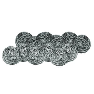 Boardwalk Stainless Steel Scrubber, Medium Size, Steel Gray, 72/Carton (35)