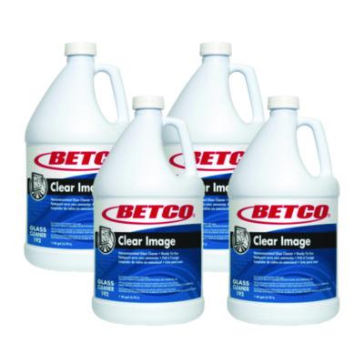 Betco Clear Image Glass and Surface Cleaner, Rain Fresh Scent, 1 gal Bottle, 4/Carton (1920400)