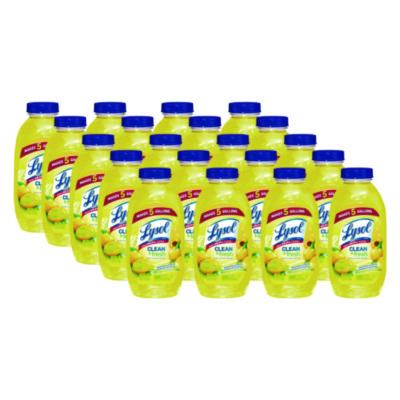 LYSOL Brand Clean and Fresh Multi-Surface Disinfectant Cleaner, Sparkling Lemon and Sunflower Essence, 10.75 oz Bottle, 20/Carton (93805CT)